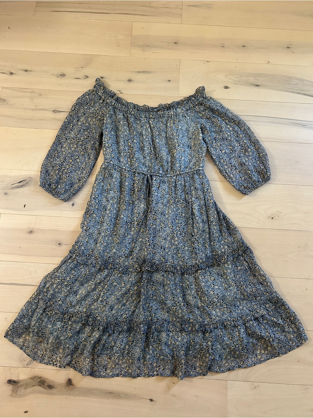 Anthropologie Kira Off-The-Shoulder Peasant Dress Size 6 - Picture 6 of 17